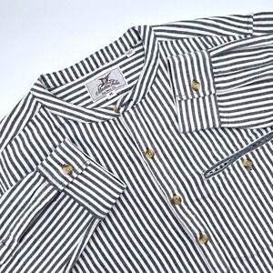 Madda Fella Key West Mens Shipwreck Cotton Band Collar Shirt M